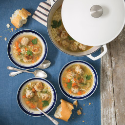 Chicken Meatball and Orzo Soup