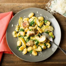 Chicken Meatballs & Gnocchi with Sage, Apple, and Parmesan 