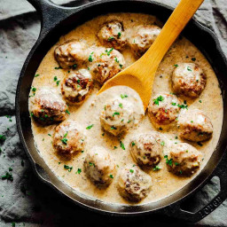 Chicken Meatballs in Mushroom Sauce