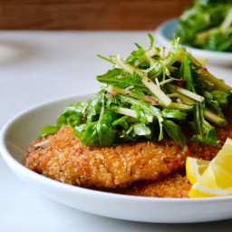 Chicken Milanese with Green Apple Salad