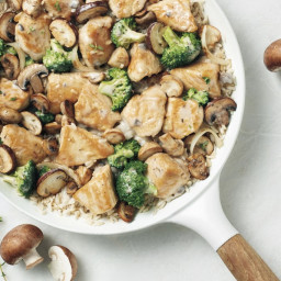 Chicken, Mushroom and Broccoli Skillet