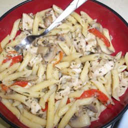Chicken, Mushrooms, and Peppers Pasta