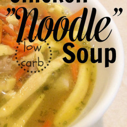 Chicken “Noodle” Soup (With Low Carb/Grain-Free “Crepe Noodle” Option!)