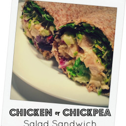 Chicken or Chickpea Salad Sandwich