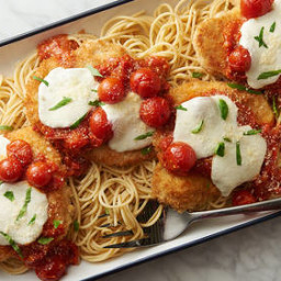 Chicken Parmesan with Roasted Cherry Tomato Sauce