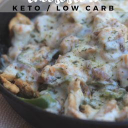 Chicken Philly Cheesesteak {keto/low carb}