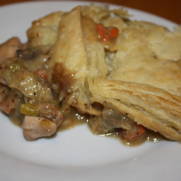 Chicken Pot Pie with Mushrooms and Leeks