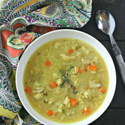 Chicken Rice Soup with Turmeric