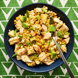 Chicken Salad With Avocado, Corn, and Miso Dressing Recipe