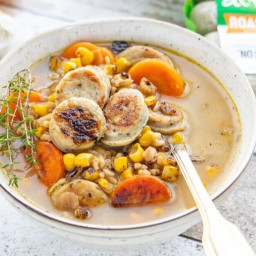 Chicken Sausage Soup is a 20-minute meal with time-saving ingredients!