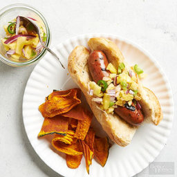 Chicken Sausage with Pineapple Relish