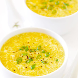 Chicken Soup with Egg and Cheese