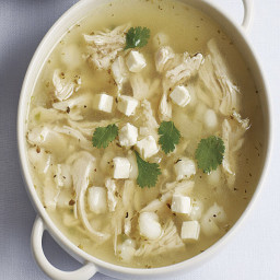 Chicken Soup with Lime and Hominy