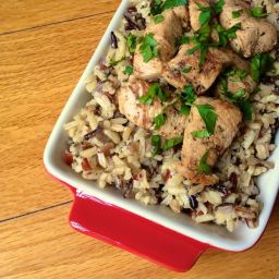 Chicken Souvlaki with Wild and Brown Rice