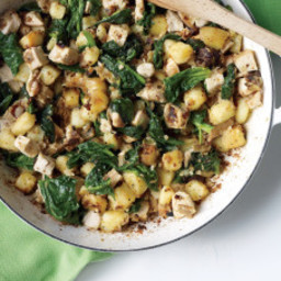 Chicken, Spinach and Potato Hash
