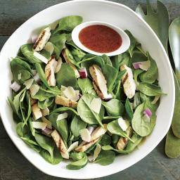Chicken Spinach Salad with Strawberry Poppy Seed Dressing