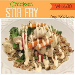 Chicken Stir Fry with Spicy Mayo Dressing