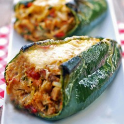 Chicken-Stuffed Poblano Peppers