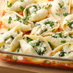 Chicken-Stuffed Shells with Two Sauces
