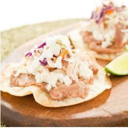 Easy Chicken Tostadas with Spicy Cabbage Slaw