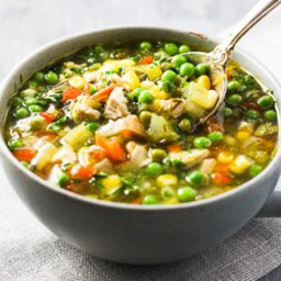 Chicken Vegetable Soup [No Noodles!]