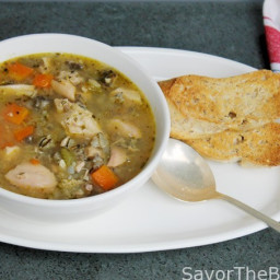 Chicken-Vegetable Soup with Wild Rice