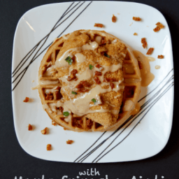 Chicken Waffle with Maple Sriracha Aïoli