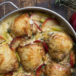 Chicken with Apples and Leeks