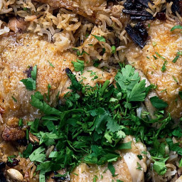 Chicken with Caramelized Onion and Cardamom Rice