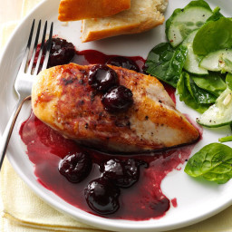 Chicken with Cherry Wine Sauce Recipe