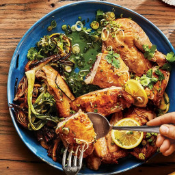 Chicken with Lemon and Spicy Spring Onions