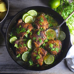 Chicken with Lime, Garlic and Cilantro