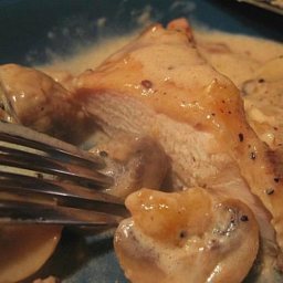 Chicken with Port, Cream and Mushrooms