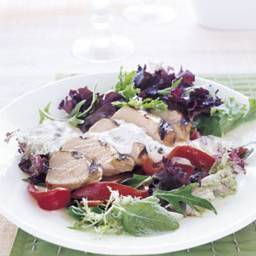 Chicken with Tarragon-Caper Sauce with Mixed Greens