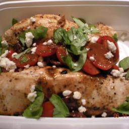 Chicken With Tomatos, Basil and Feta