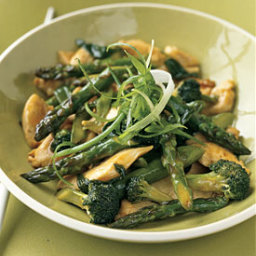 Chicken, Asparagus, and Broccoli Stir-Fry