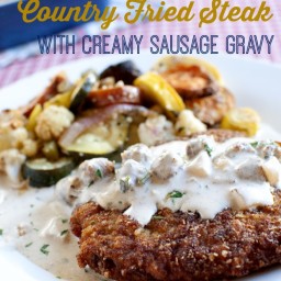 Chicken Fried Steak with Creamy Sausage Gravy – Low Carb, Gluten Free