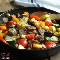 Chicken Sausage and Vegetable Skillet – Low Carb, Gluten Free