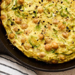 Chickpea and Brussels Sprout Frittata