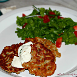 Chickpea and Pancetta Fritters with Maple Chile Yogurt