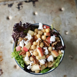 Chickpea Apple Salad with Dates and Pecans