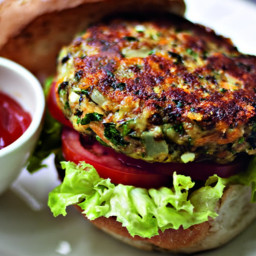 Chickpea, Cheddar and Onion Burgers