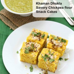 Chickpea flour Snack Cakes - Khaman Dhokla Recipe