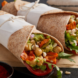 Chickpea Salad Wraps with Carrot “Bacon”