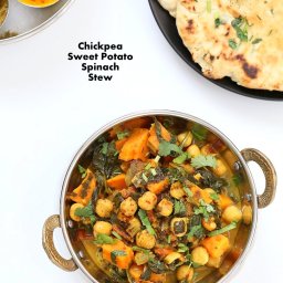 Chickpea Sweet Potato Spinach Curry