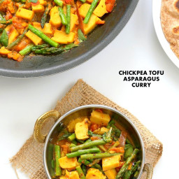 Chickpea Tofu Asparagus Curry