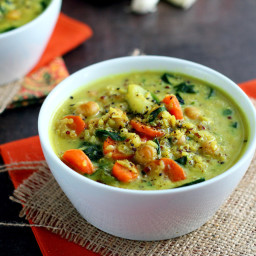 Chickpea and Vegetable Coconut Curry Soup