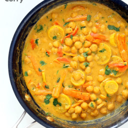 Chickpeas in Turmeric Peanut Butter Curry