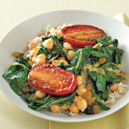 Chickpeas With Chard and Pan-Roasted Tomatoes