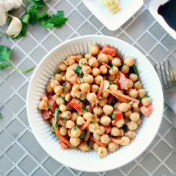 Chickpea Salad with Ground Flax Dressing